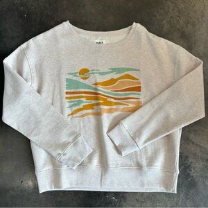 Pact Gray Sweatshirt with Multicolor Graphic